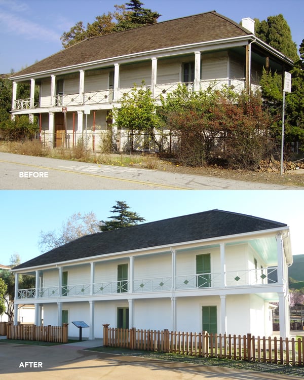Alviso Adobe before and after