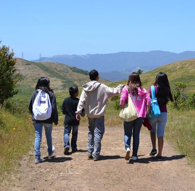 Group of youth hiking - AB - 12-01-2011