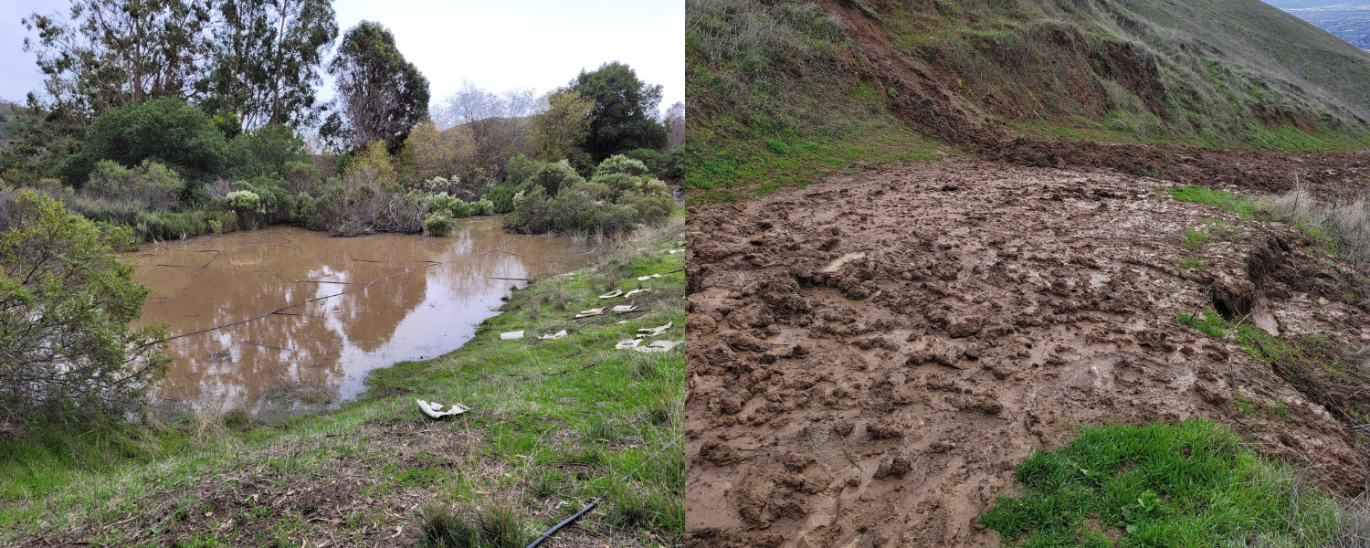 SVIS flooding and muddy trails
