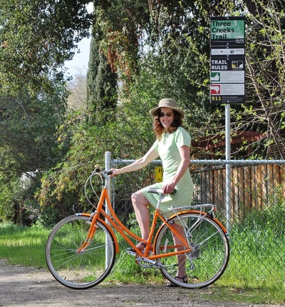 Three Creeks Trail - Cyclist - L-Ames - 02-28-2014 - 7
