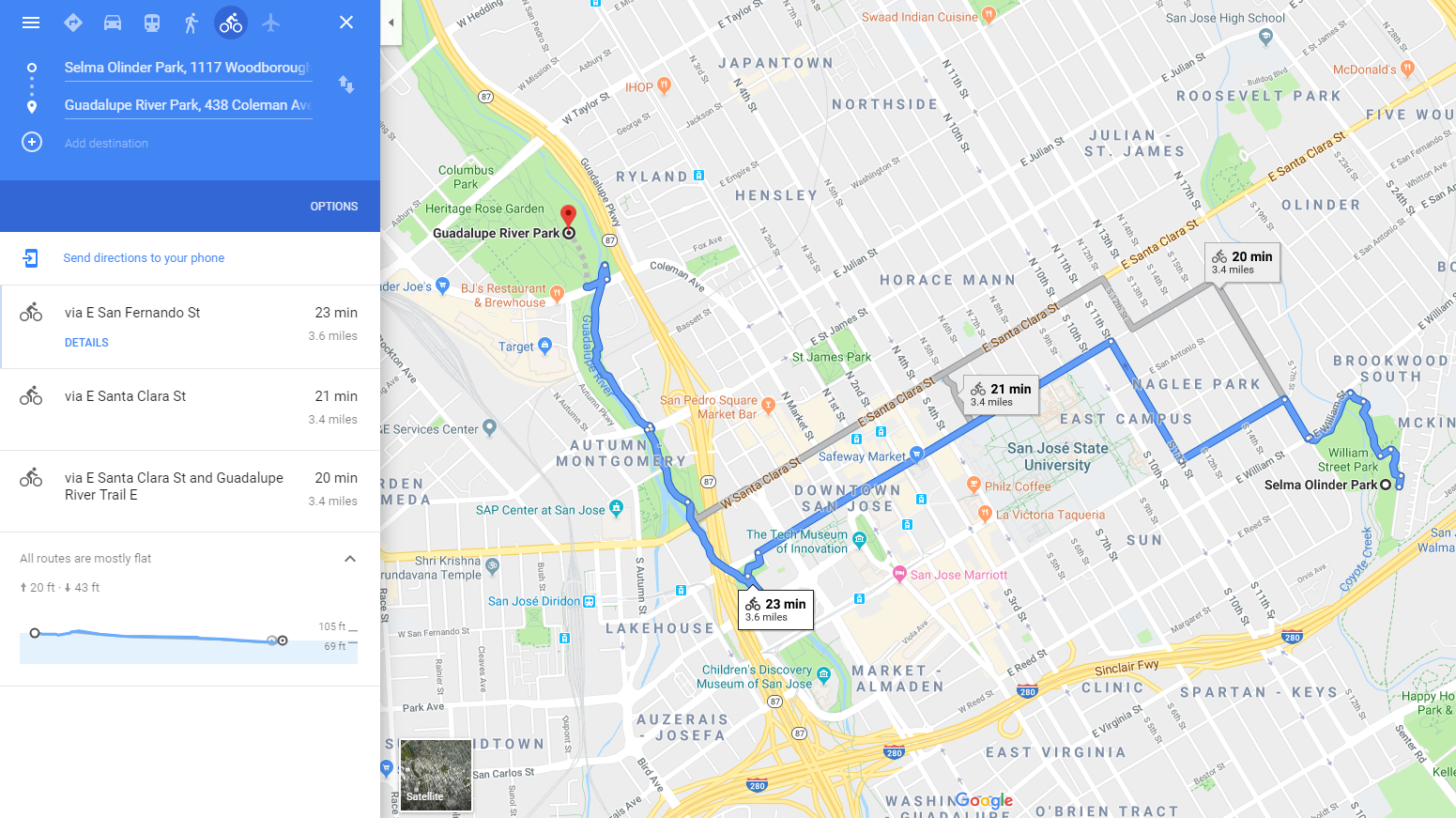 google maps biking